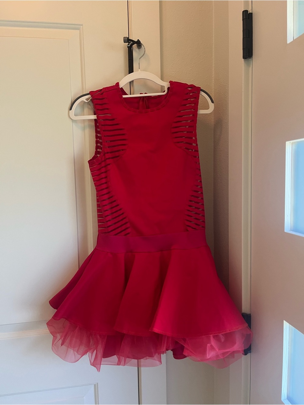 Red Sleeveless Costume with Tulle Skirt